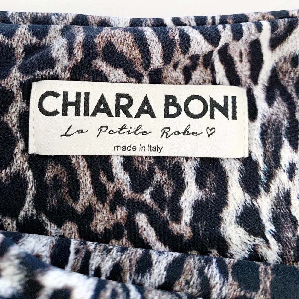 CHIARA BONI La Petite Robe Hasana Sheer Leopard Print Peplum Dress - Picture 12 of 14